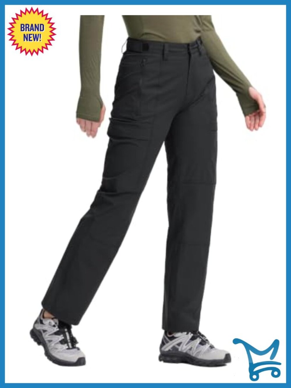 Women's Cargo Hiking Pants Packable UPF100+ Stretch 4 Zip Pockets